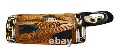 Vintage Papua New Guinea Hand-Carved Wood Ceremonial Slit Drum Garamut Trobriand