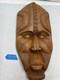 Vintage Papua New Guinea Hand-Carved Wooden Mask Wall Hanging