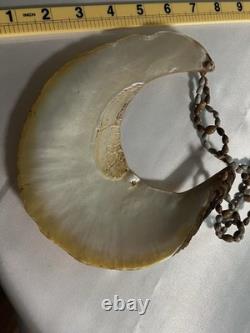 Vintage Papua New Guinea Kina Shell Tribal Currency Jobs Tears Seed 24 Necklace
