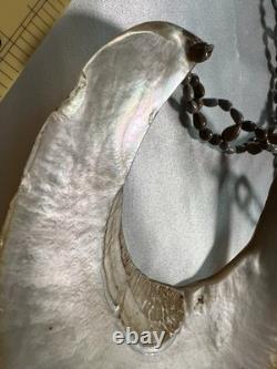 Vintage Papua New Guinea Kina Shell Tribal Currency Jobs Tears Seed 24 Necklace