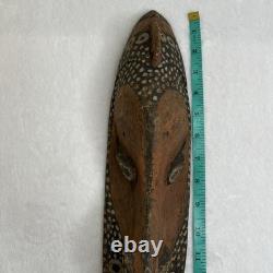 Vintage Papua New Guinea Long Nosed Tambaran Spirit Hand Carved Wooden Mask