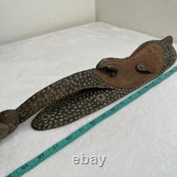 Vintage Papua New Guinea Long Nosed Tambaran Spirit Hand Carved Wooden Mask