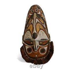 Vintage Papua New Guinea Mask Large Hand Carved Sepik River Wooden Mask PNG