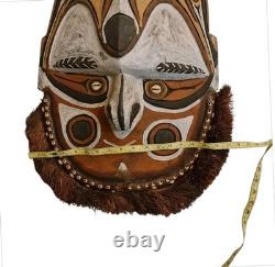 Vintage Papua New Guinea Mask Large Hand Carved Sepik River Wooden Mask PNG