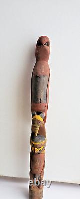 Vintage Papua New Guinea Painted Totem Ancestor Figure Statue