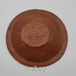 Vintage Papua New Guinea Pedestal Bowl Handmade Carved Serving PNG