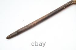 Vintage Papua New Guinea RARE Stone Adze Axe Wood Handle Rattan 19
