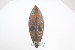 Vintage Papua New Guinea Sepik River Wood Mask Shield Hand Carved Art 17