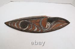 Vintage Papua New Guinea Sepik River Wood Mask Shield Hand Carved Art 17