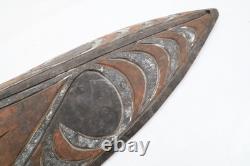 Vintage Papua New Guinea Sepik River Wood Mask Shield Hand Carved Art 17