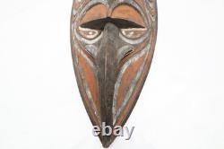 Vintage Papua New Guinea Sepik River Wood Mask Shield Hand Carved Art 17