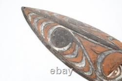 Vintage Papua New Guinea Sepik River Wood Mask Shield Hand Carved Art 17