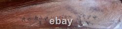 Vintage Papua New Guinea Tribal Masks (x4) 1974 Inscription Hand-Carved Palm