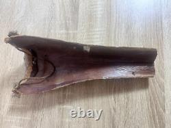 Vintage Papua New Guinea Tribal Masks (x4) 1974 Inscription Hand-Carved Palm