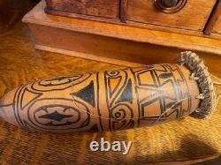 Vintage Papua New Guinea Wood Painted Phallocrypt Sheath Sold As A Set of 3