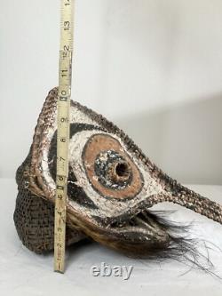 Vintage Papua New Guinea Woven Mask from the Sepik River Region