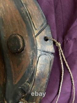 Vintage Savi Papua New Guinea Mask Hand Carved Wood Wall Art