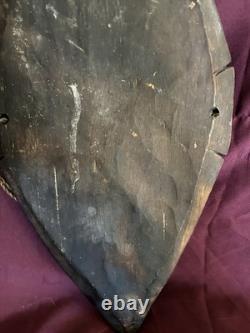 Vintage Savi Papua New Guinea Mask Hand Carved Wood Wall Art