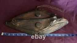 Vintage Savi Papua New Guinea Mask Hand Carved Wood Wall Art
