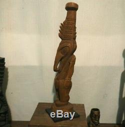 Vintage Sepik River Papua New Guinea Ancestor Figure PNG Carved Tiki not mug