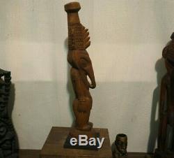 Vintage Sepik River Papua New Guinea Ancestor Figure PNG Carved Tiki not mug