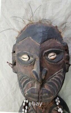 Vintage Sepik River Papua New Guinea Carved Wood Ancestor Spirit Figure Statue