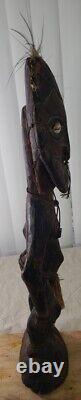 Vintage Sepik River Papua New Guinea Carved Wood Ancestor Spirit Figure Statue