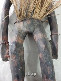 Vintage Sepik River Papua New Guinea Carved Wood Ancestor Spirit Figure Statue