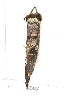 Vintage Tambanum Spirit Mask Sepik River Papua New Guinea Tribal art carved