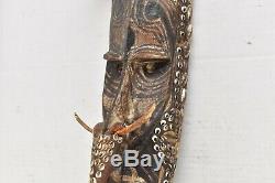 Vintage Tambanum Spirit Mask Sepik River Papua New Guinea Tribal art carved