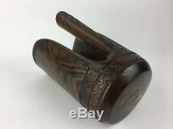 Vintage Tiheru Tata Oceanic Exotic Wood Carved Maori Canoe Bailer