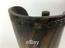 Vintage Tiheru Tata Oceanic Exotic Wood Carved Maori Canoe Bailer