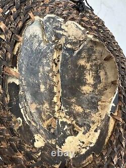 Vintage Tribal Ceremonial Turtle Shell Mask from Sepik River, Papua New Guinea