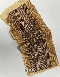 Vintage Tribal Tongan Ngatu Tapa Cloth from Samoa Fiji Tonga Papua New Guinea