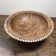 Vintage Trobriand Carved Wood Bowl Mother of Pearl Papua New Guinea 26cm