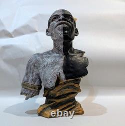 Vintage Veronese Simbu Dancer Statue Papua New Guinea 2001 Resin Figurine 9