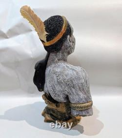 Vintage Veronese Simbu Dancer Statue Papua New Guinea 2001 Resin Figurine 9