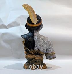 Vintage Veronese Simbu Dancer Statue Papua New Guinea 2001 Resin Figurine 9