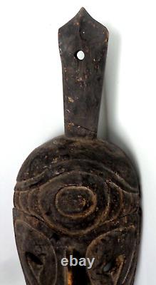 Vintage Wood Canoe Prow Mask Sepik River Papua New Guinea with Long Nose