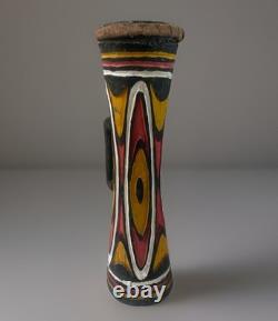 Vintage Wood Carved Papua New Guinea Snakeskin KUNDU DRUM Oceanic Tribal Art