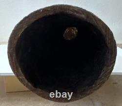 Vintage Wood Carved Papua New Guinea Snakeskin KUNDU DRUM Oceanic Tribal Art