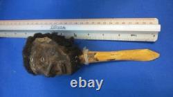 Vintage Yamok/Latmul Tribe Papua New Guinea Effigy Head Bone Dagger c 1946