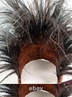 Vintage mid century Shell and feather headdress papua new guinea