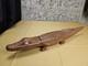 Vtg Handcraved Papua New Guinea Wood Carved Alligator Sculpture 22