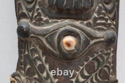 Vtg LARGE Papua New Guinea Sepik River Tribal Spirit Mask Carved Wood FIGURAL