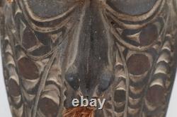 Vtg LARGE Papua New Guinea Sepik River Tribal Spirit Mask Carved Wood FIGURAL