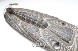 Vtg LARGE Papua New Guinea Sepik River Tribal Spirit Mask Carved Wood FIGURAL