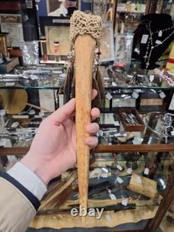 Vtg Papua New Guinea Cassowary Bird Bone Traditional Ceremonial Dagger Asmat