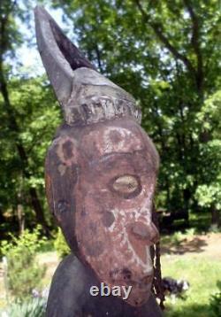 Vtg Papua New Guinea Old Sepik Region Style Spiritual Figure Kamambit Shell Eyes