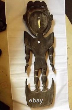 Vtg Papua New Guinea Wood Spirit Hook Ancestral Figure Mask 39 Suspension Food